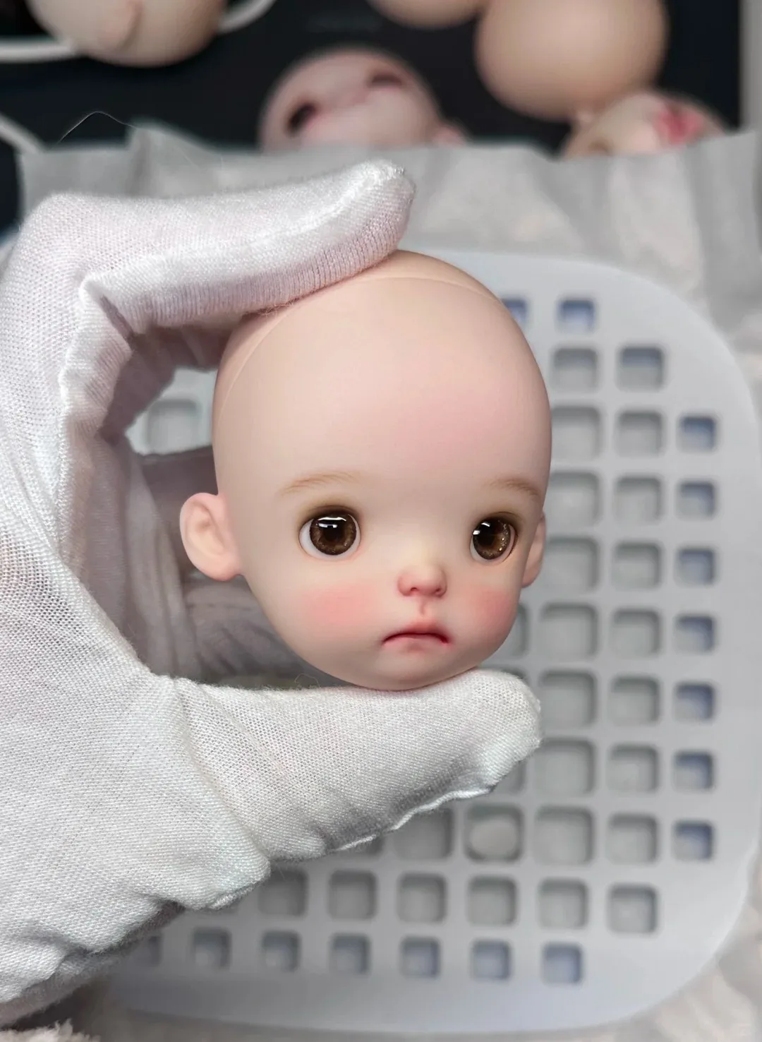 Amber 1/6 SD BJD Doll Nana Doudou Xiaop Head Cute Beautiful Girl Resin Toy Gift Just the Head High Just Head Makeup