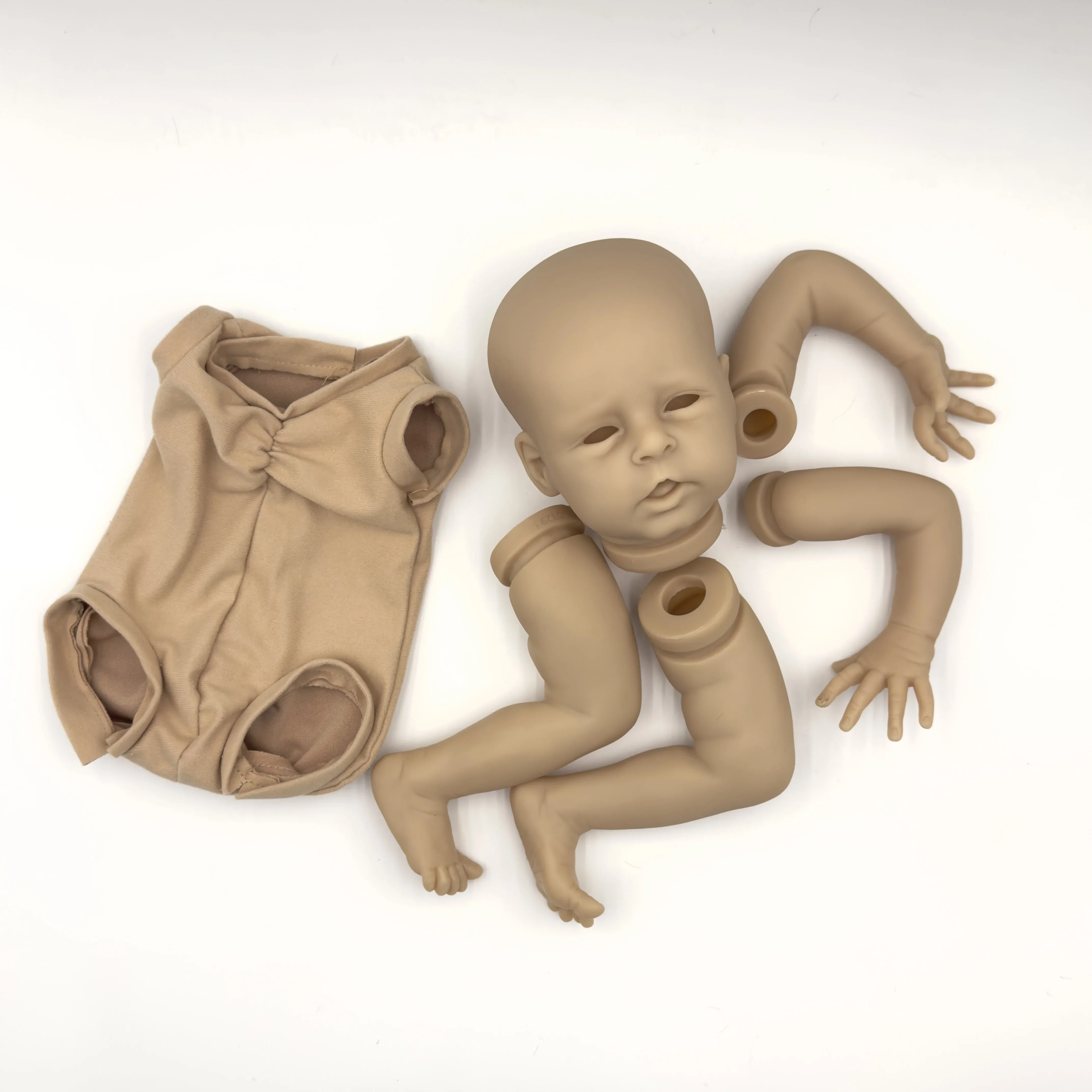 NPK 19Inch Unfinished Unpainted Reborn Doll Levi Fresh Color Soft Touch with Cloth Body