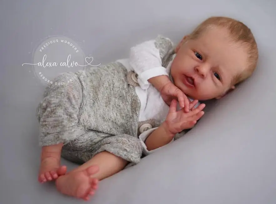 NPK 19Inch Unfinished Unpainted Reborn Doll Levi Fresh Color Soft Touch with Cloth Body