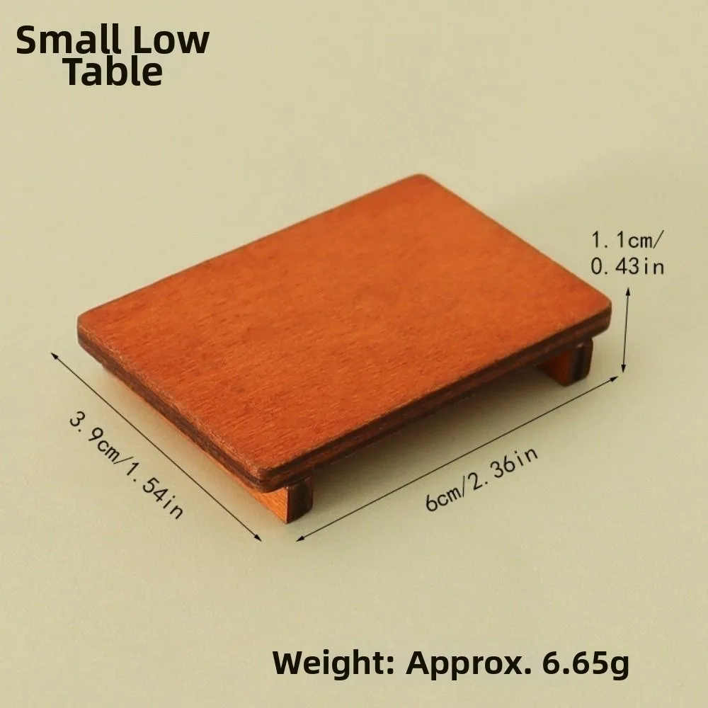 Mini 1/12 Dollhouse Miniature Chair Multistyles Modern Simple Wood Coffee Dining Table Chairs House Decoration