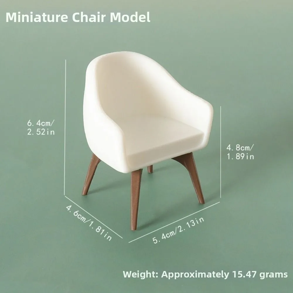Mini 1/12 Dollhouse Miniature Chair Multistyles Modern Simple Wood Coffee Dining Table Chairs House Decoration
