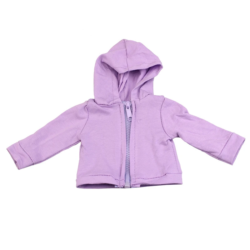 18 Inch American Doll Clothes Mix & Match Outfits, Rainbow Dress, Hoodie Jacket & Casual Tops for 43cm Reborn Baby Girl Dolls