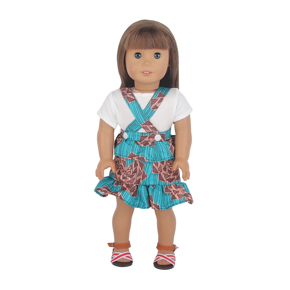 18 Inch American Doll Clothes Mix & Match Outfits, Rainbow Dress, Hoodie Jacket & Casual Tops for 43cm Reborn Baby Girl Dolls