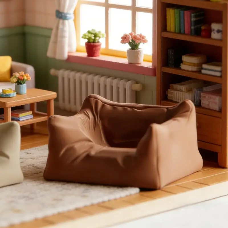 Miniature Sofa Model 1/12 Dollhouse Furniture Lazy Sofa Ornament Dollhouse Decor Accessories Micro Scene Photography Props