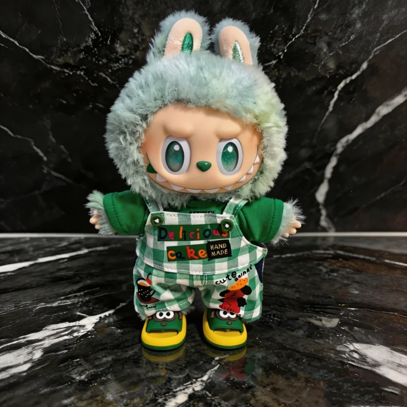 Suitable for Labubu Shoes Beach Slippers 15/17cm Plush Doll Universal Accessories Plastic Sandals Gifts DIY Children's Toys