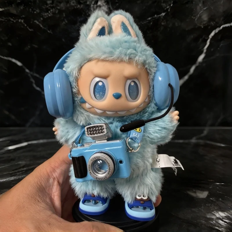 Suitable for Labubu Shoes Beach Slippers 15/17cm Plush Doll Universal Accessories Plastic Sandals Gifts DIY Children's Toys
