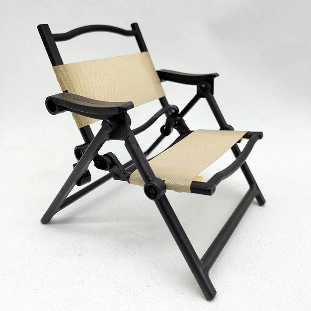 Mini Dollhouse Leisure Folding Chair 5 Colors 10.3*11*13cm Furniture Model Accessories Outdoor Camping Leisure Chair
