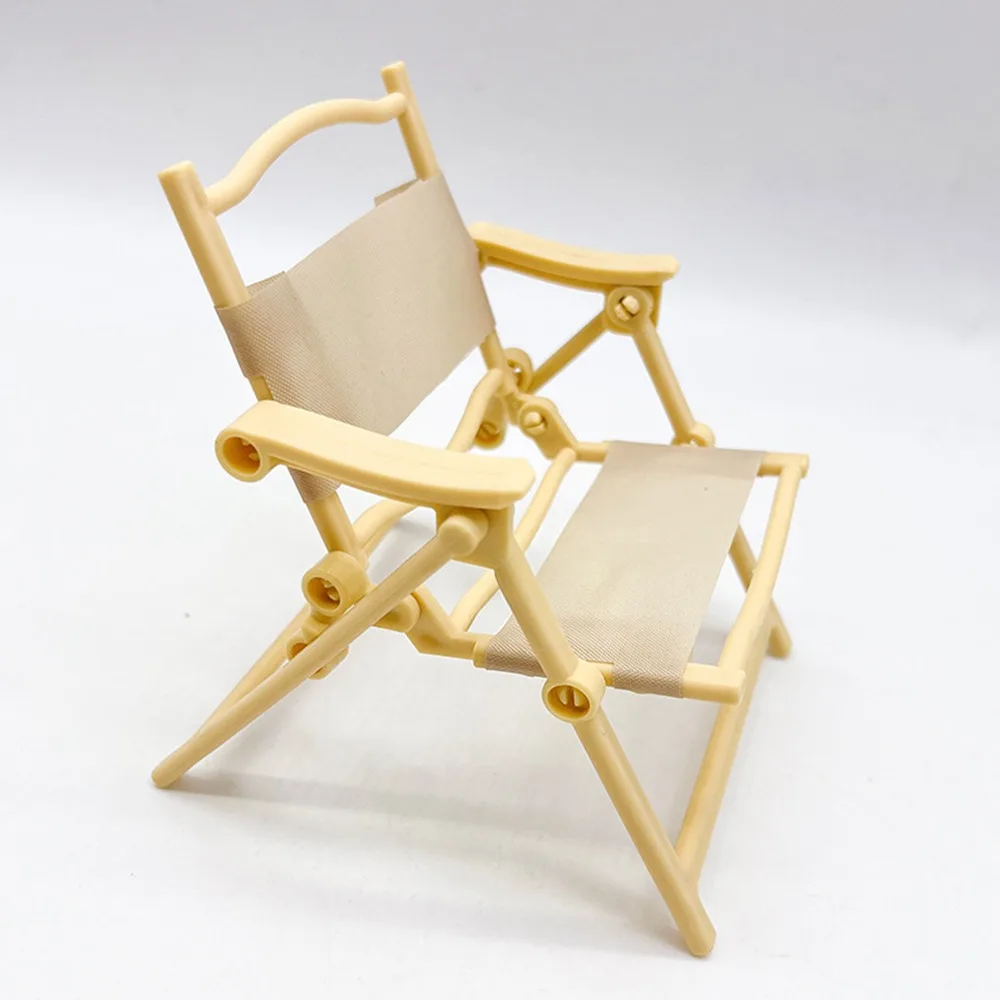 Mini Dollhouse Leisure Folding Chair 5 Colors 10.3*11*13cm Furniture Model Accessories Outdoor Camping Leisure Chair