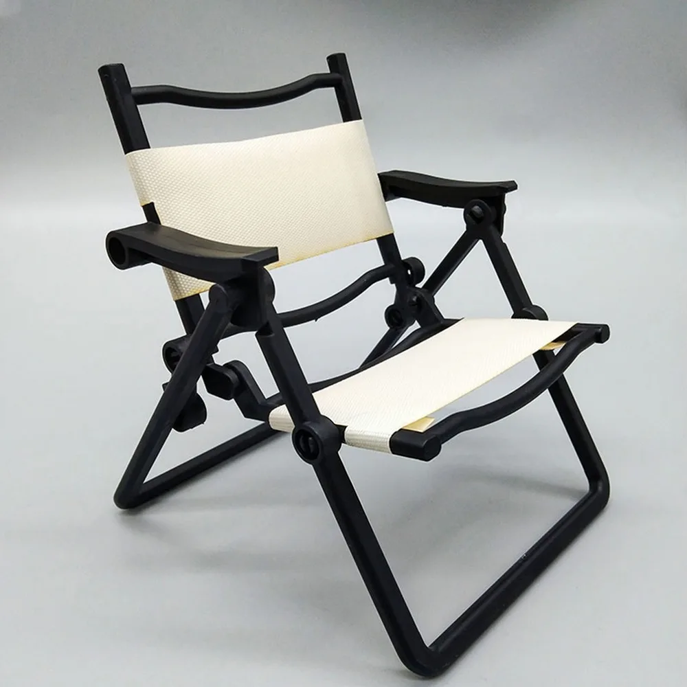 Mini Dollhouse Leisure Folding Chair 5 Colors 10.3*11*13cm Furniture Model Accessories Outdoor Camping Leisure Chair