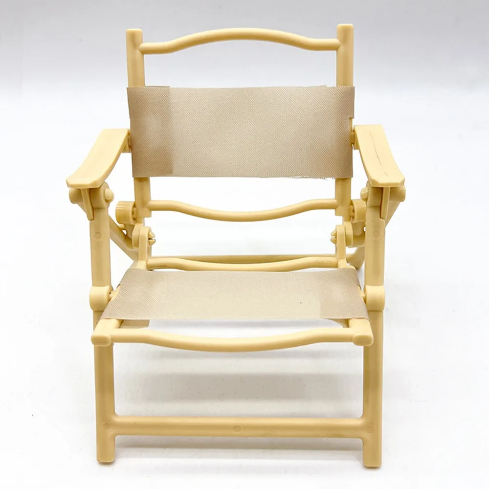Mini Dollhouse Leisure Folding Chair 5 Colors 10.3*11*13cm Furniture Model Accessories Outdoor Camping Leisure Chair
