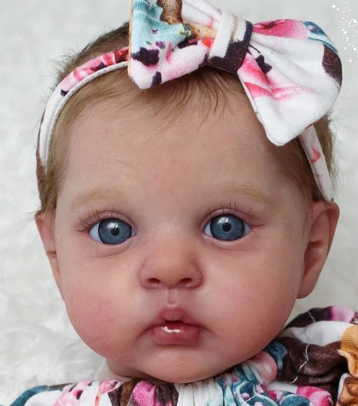 NPK 17inch Reborn Baby Doll Kit Mikki - Unfinished Unpainted Unassembled Doll Parts with Fresh Color Cloth Body for Artists