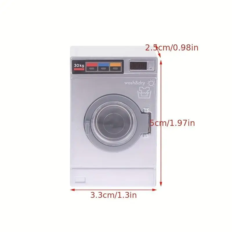 Ideal 1:12 Scale Miniature Washing Machine Drum Toy for Realistic Dollhouse Decor