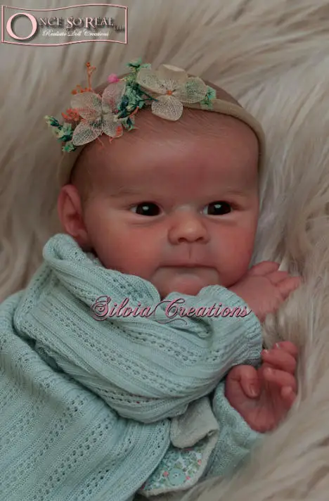 NPK 18'' Unfinished Unpaited DIY Parts Reborn Ayla Handmade High Quality Fresh Color Newborn Size with Cloth Body and Eye