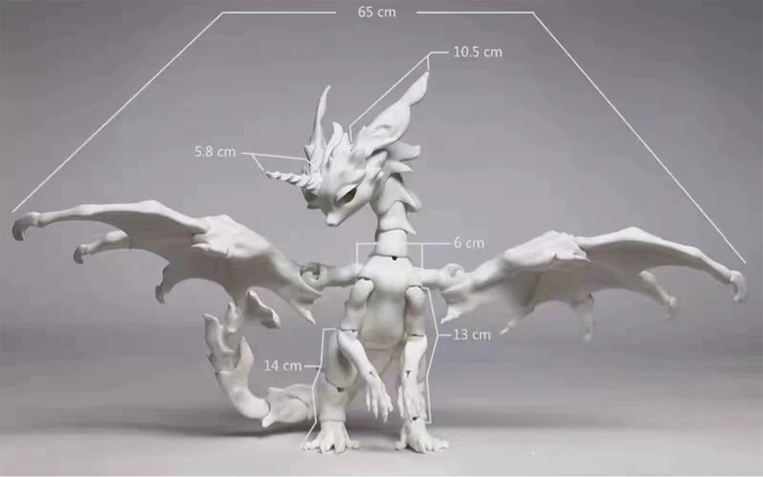 Pre-order Lafaye Resin 1/4 BJD Dragon Animal Model Adjustable Wings Multiple Magnetic Interchangeable Horns Ball-Jointed Doll
