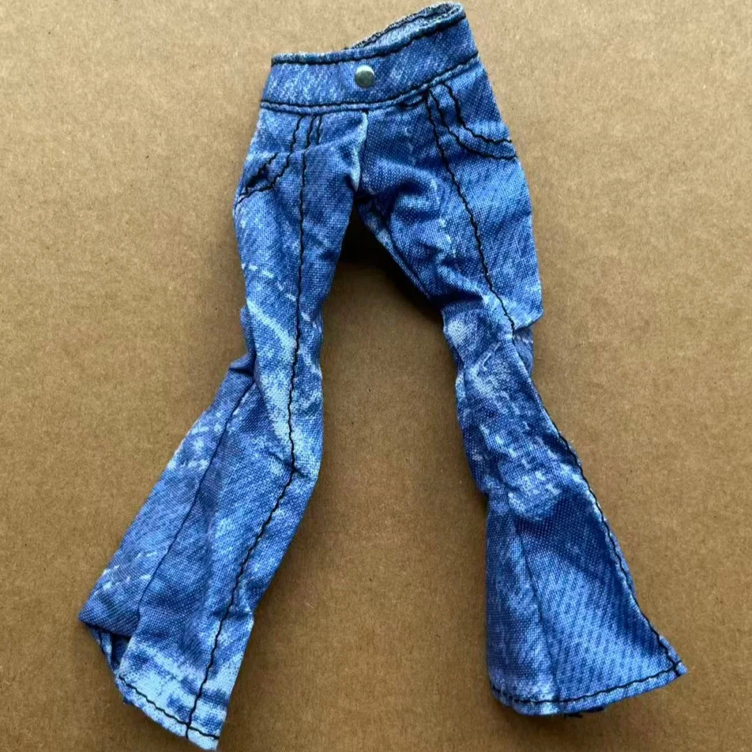 1/6 Scale Slim Monster Doll Jeans Pants Tshirt Dressing Parts Decors Compatible with Slim Doll Body for Collectible Figures