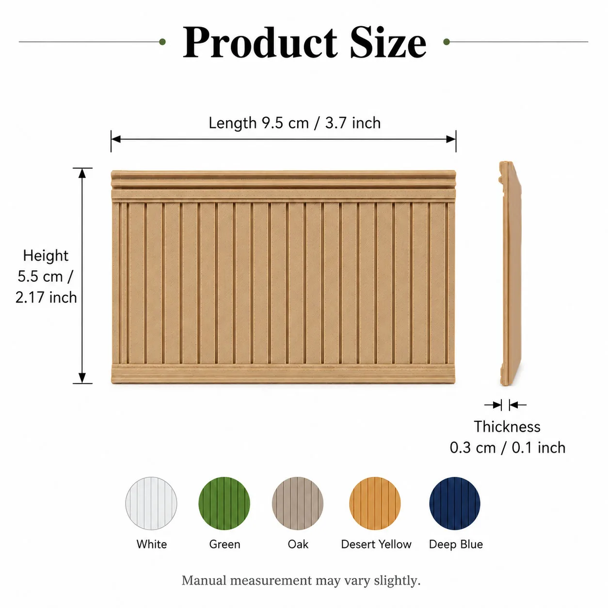 1:12 Dollhouse Wainscoting Panels Miniature Wall Decor, Matte PLA Glue-On Beadboard Trim, 5 Colors for DIY Dollhouse Rooms