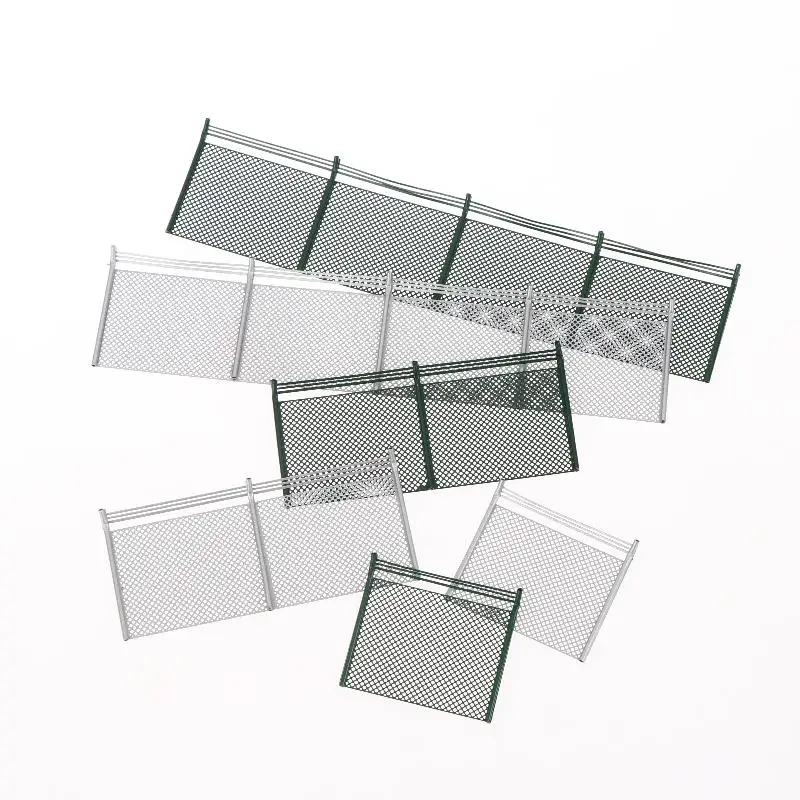 Miniature Fence Model 10Pcs Barriers Net for DIY Diorama Train Layout Realistic Railway Decoration Accessories