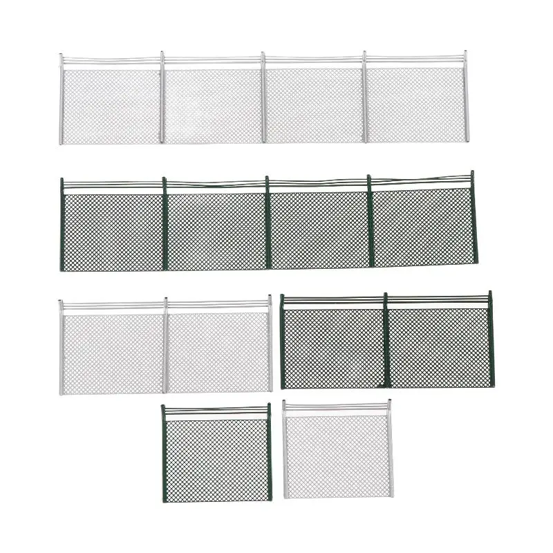 Miniature Fence Model 10Pcs Barriers Net for DIY Diorama Train Layout Realistic Railway Decoration Accessories