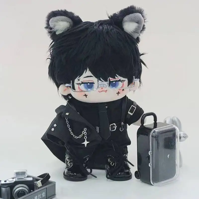 Only Clothes For 20cm Doll Cool Agent Suit Black White Formal Outfit Set Replacement Clothing For Stuffed Plush Toy Replacement