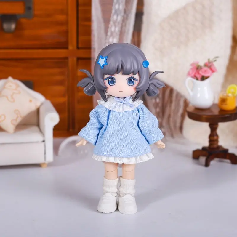 For Obitsu 11 Doll Cute Pajamas Dress For OB11 1/12 Gsc Molly YMY Asi 2.0 Body9 Doll Cloth NAGI Doll Outfit Clothes