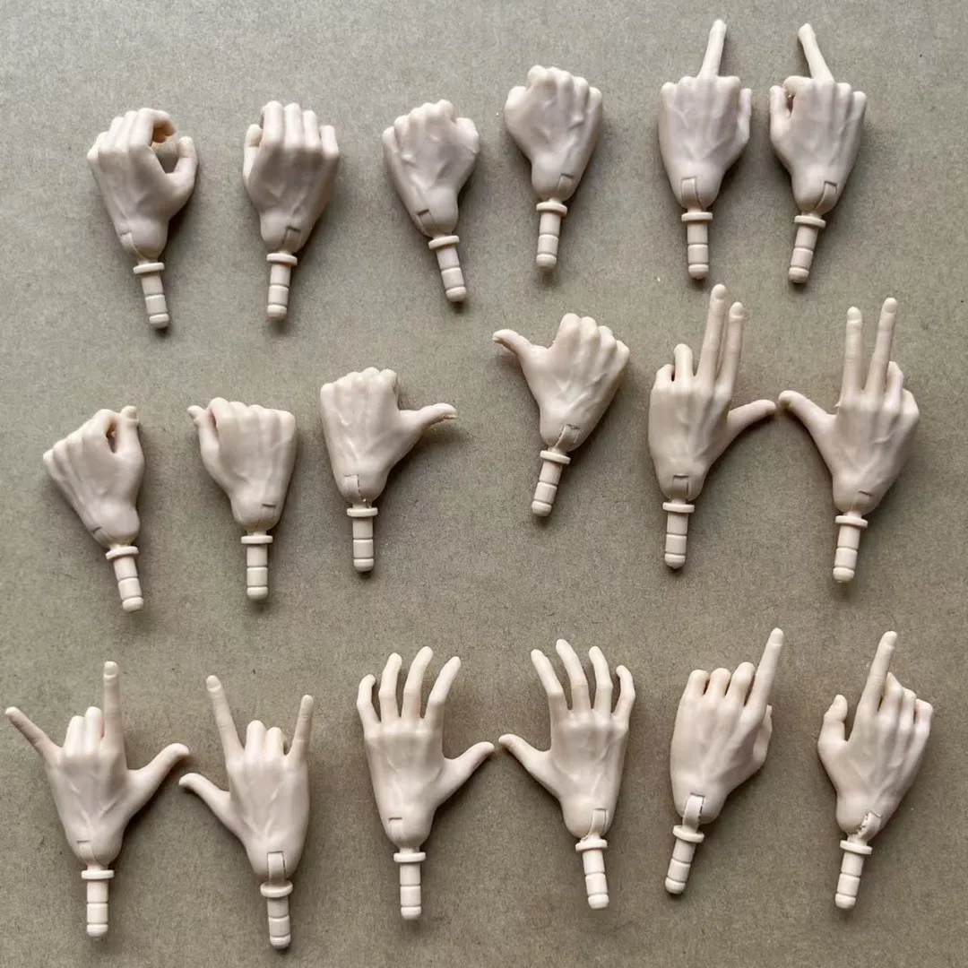 MENGF Male Doll Hands 9 Gestures Parts 1/6 Doll Accessories DIY Doll Soilders Figure Parts Beige White Superwhite Doll Hands