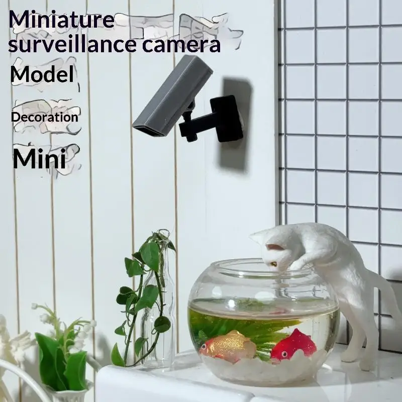 Mini Surveillance Monitor Model 1/2Pcs 1/12 Dollhouse Security Camera Micro Landscape Decor Mini Scene DIY Handmade Accessories