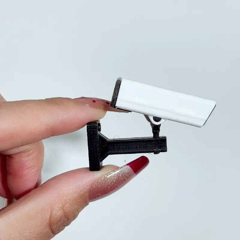 Mini Surveillance Monitor Model 1/2Pcs 1/12 Dollhouse Security Camera Micro Landscape Decor Mini Scene DIY Handmade Accessories