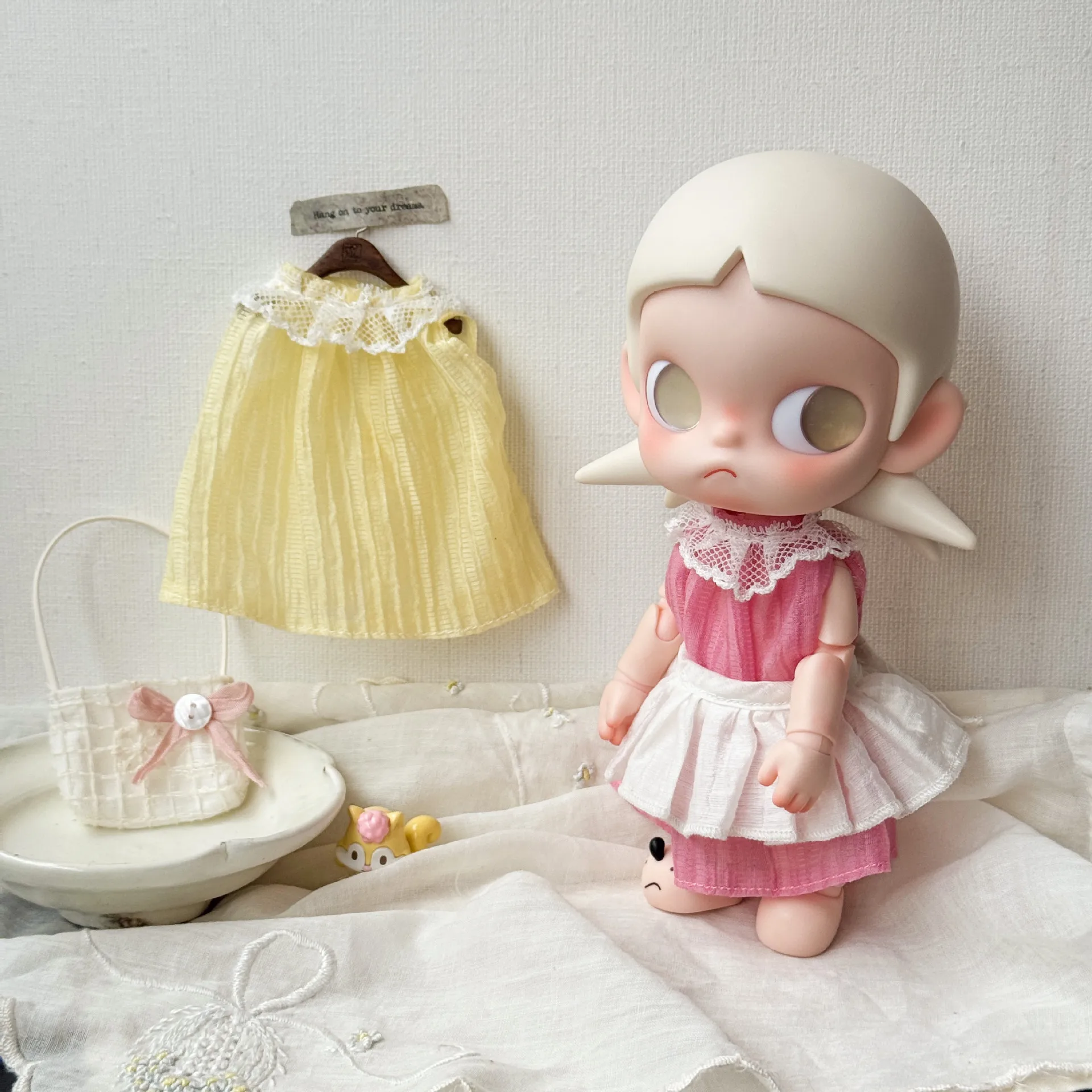 For Zsiga 1/6 BJD Blythe Doll Beach Dress Bag Accessories Summer Vacation Style Doll Outfit