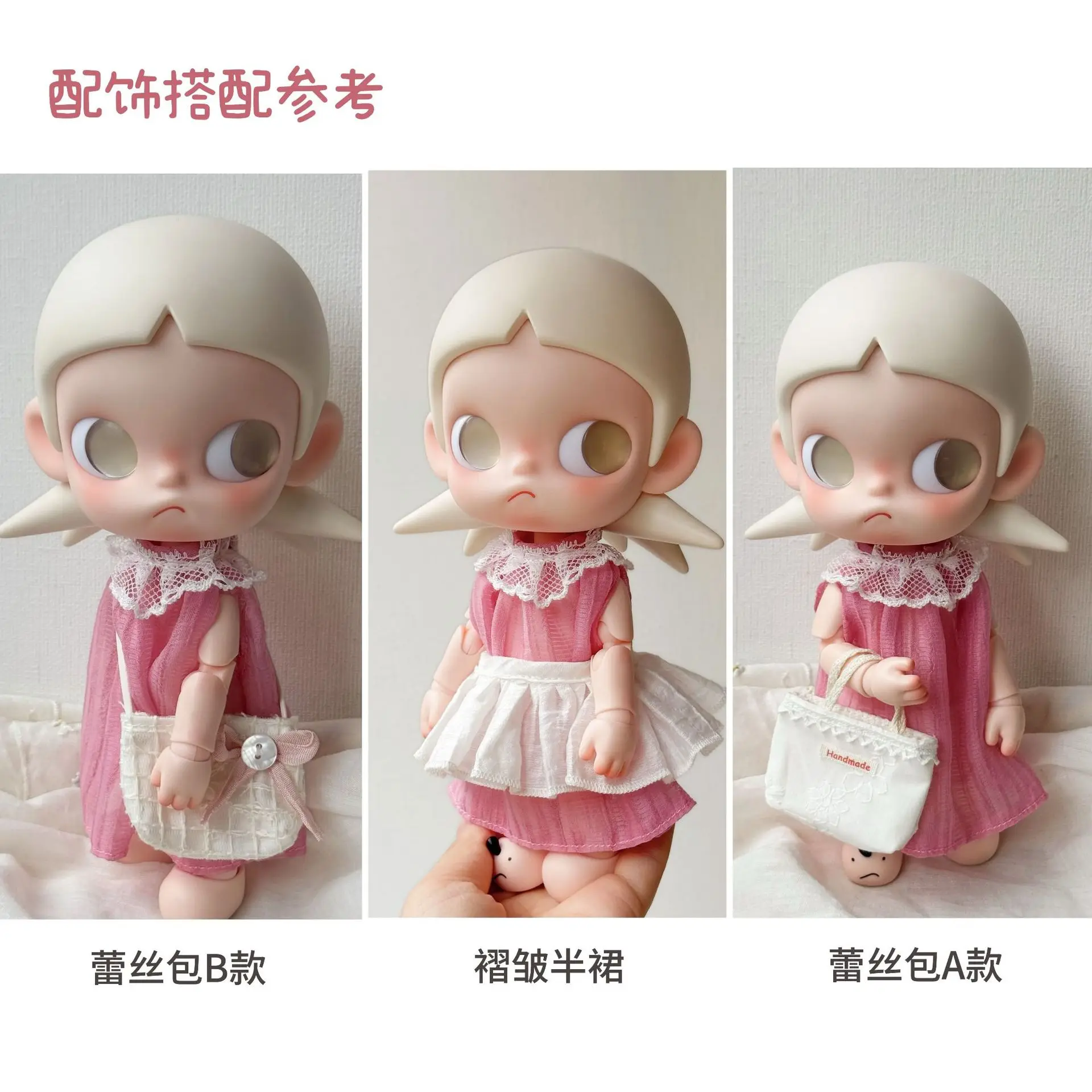 For Zsiga 1/6 BJD Blythe Doll Beach Dress Bag Accessories Summer Vacation Style Doll Outfit