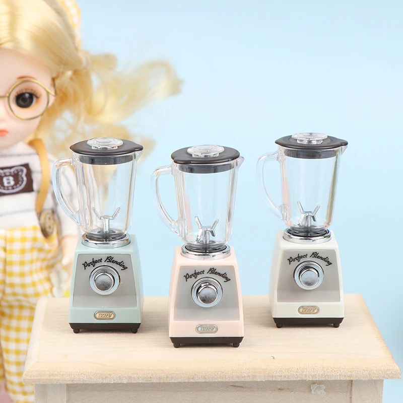 :12 Dollhouse Miniature Juice Machine Cup Set Coffee Machine Mixer Machine Model Kitchen Doll Electrical Appliance Model Toys