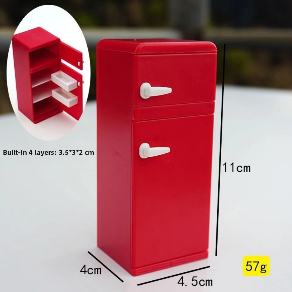 New Mini Refrigerators Cabinets Furniture Multistyles Wood&Plastic Cottage Dollhouse Kitchen Refrigerator Home Simulation Decor