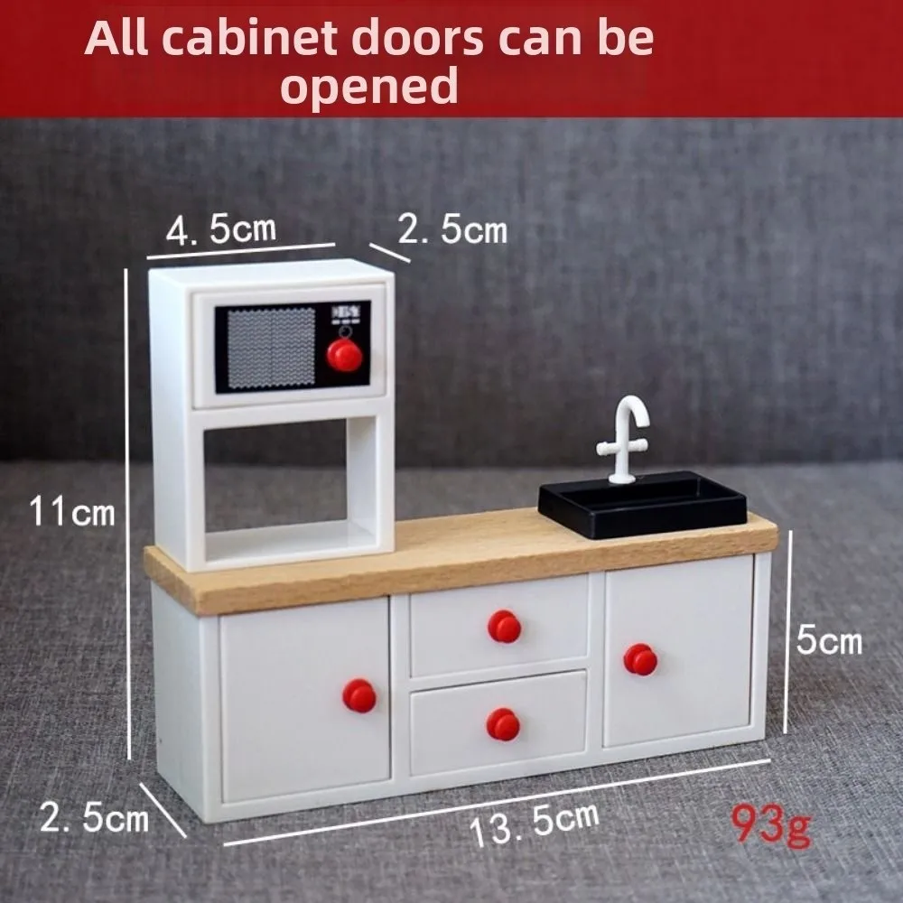 New Mini Refrigerators Cabinets Furniture Multistyles Wood&Plastic Cottage Dollhouse Kitchen Refrigerator Home Simulation Decor