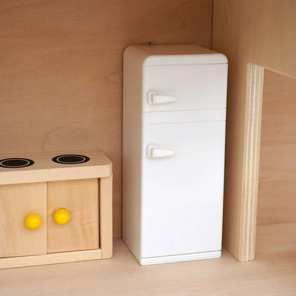 New Mini Refrigerators Cabinets Furniture Multistyles Wood&Plastic Cottage Dollhouse Kitchen Refrigerator Home Simulation Decor