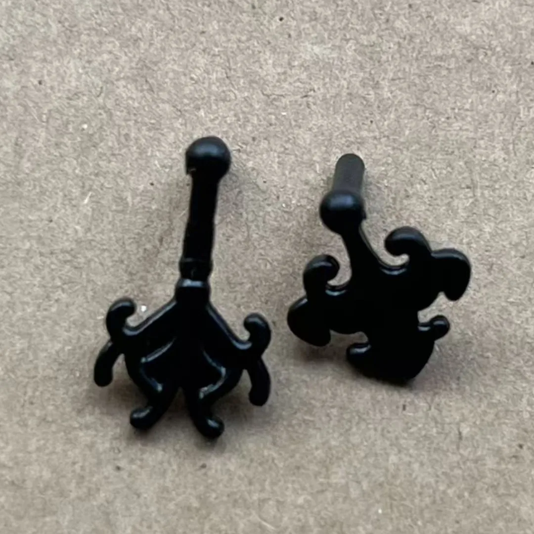 Doll Earrings Multi-Shape Doll Decors Red Silver Black White Green Color Doll Earring Parts DIY Doll Accessories