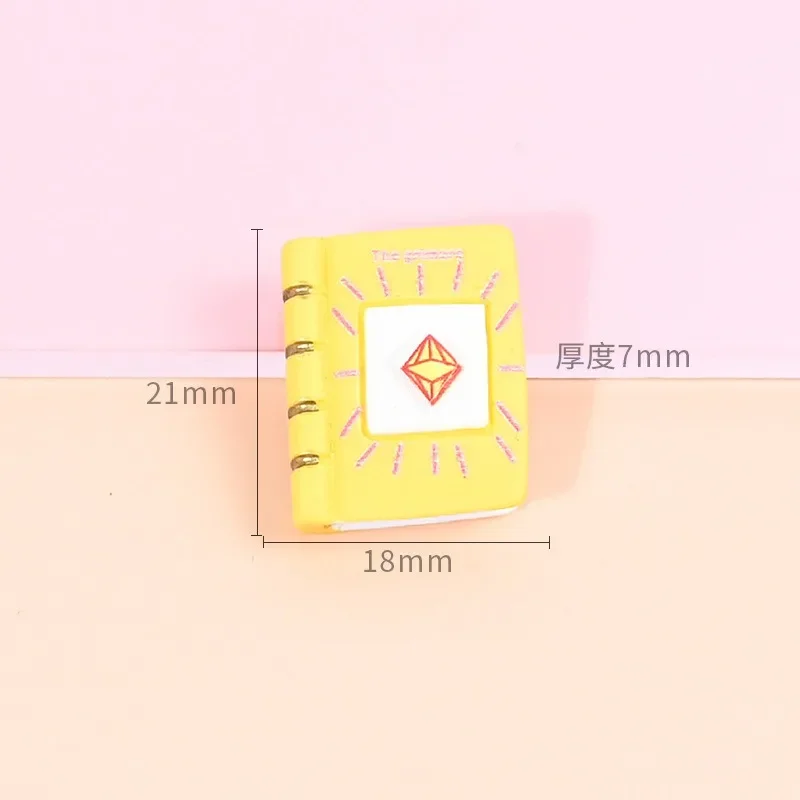 9Pcs Resin Magic Book Charms DIY Craft & Dollhouse Decor