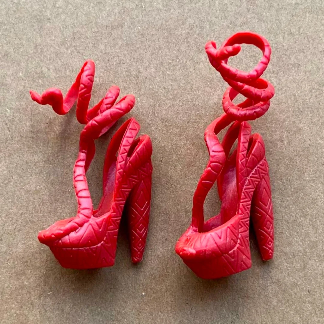 1/6 Scale Monster Doll Shoes Set - Gold Purple Green Red Blue Sandals Unique Toy Accessories for Collectible Figures