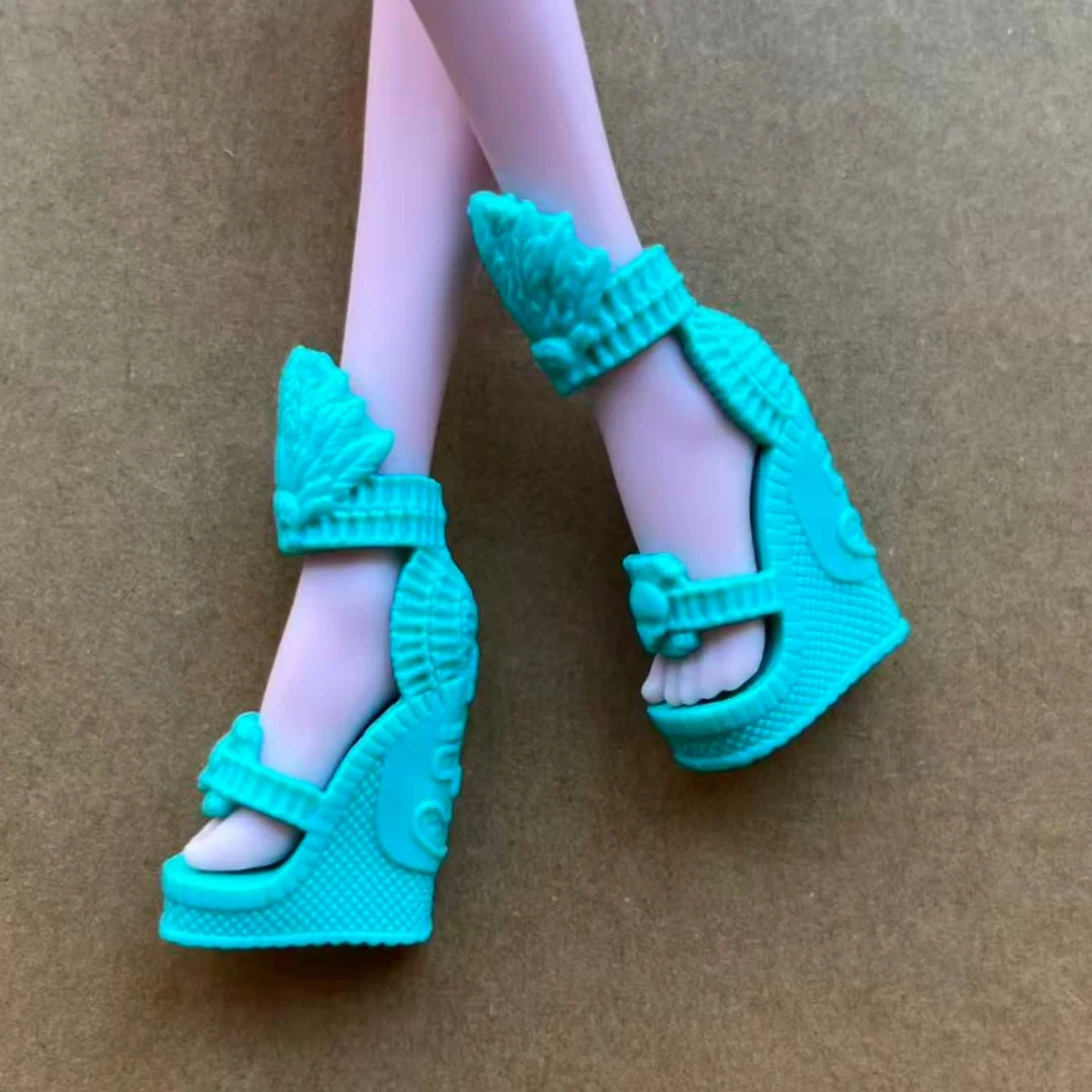 1/6 Scale Monster Doll Shoes Sandals DIY Dressing Accessories Set - Purple Blue Red Green Colors for Doll Decorations