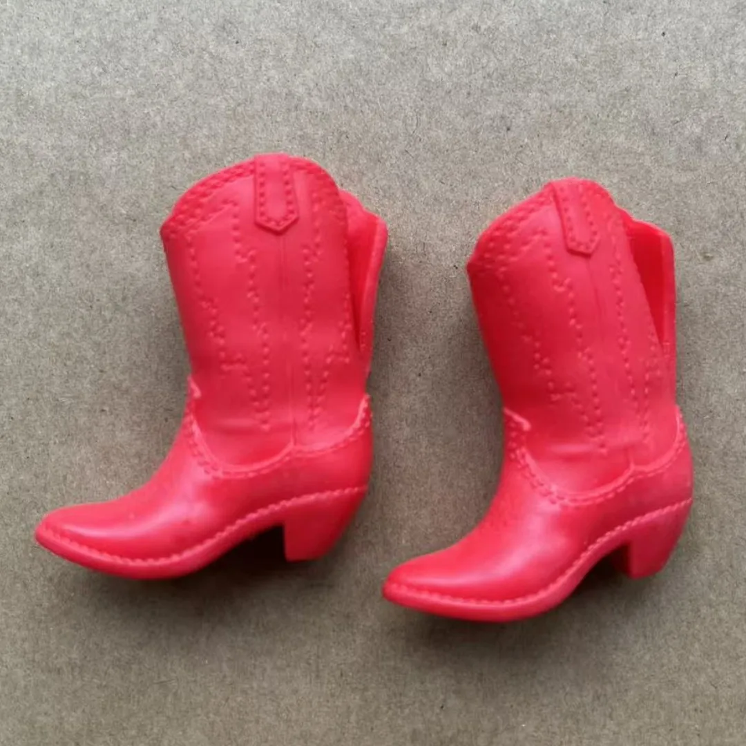 Original 1/6 Doll Long Boots White Black Red Silver Blue Colorful Doll Shoes DIY Doll Personality Decors