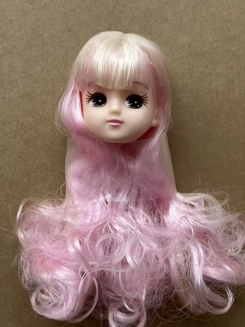 Jenny Licca 1/6 Doll Heads Colorful Long Hair Female Doll Heads DIY Doll Dressing Figures Gifts Toys
