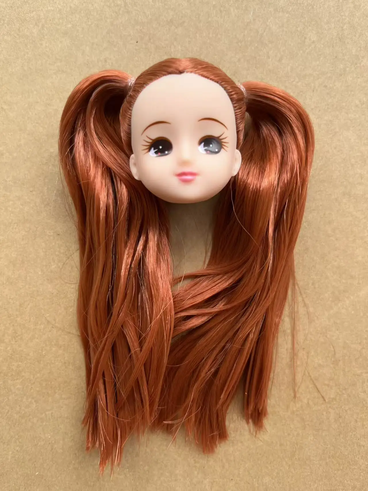 Jenny Licca 1/6 Doll Heads Colorful Long Hair Female Doll Heads DIY Doll Dressing Figures Gifts Toys