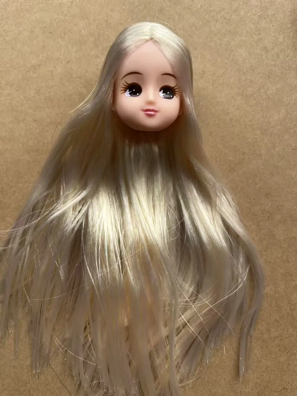 Jenny Licca 1/6 Doll Heads Colorful Long Hair Female Doll Heads DIY Doll Dressing Figures Gifts Toys
