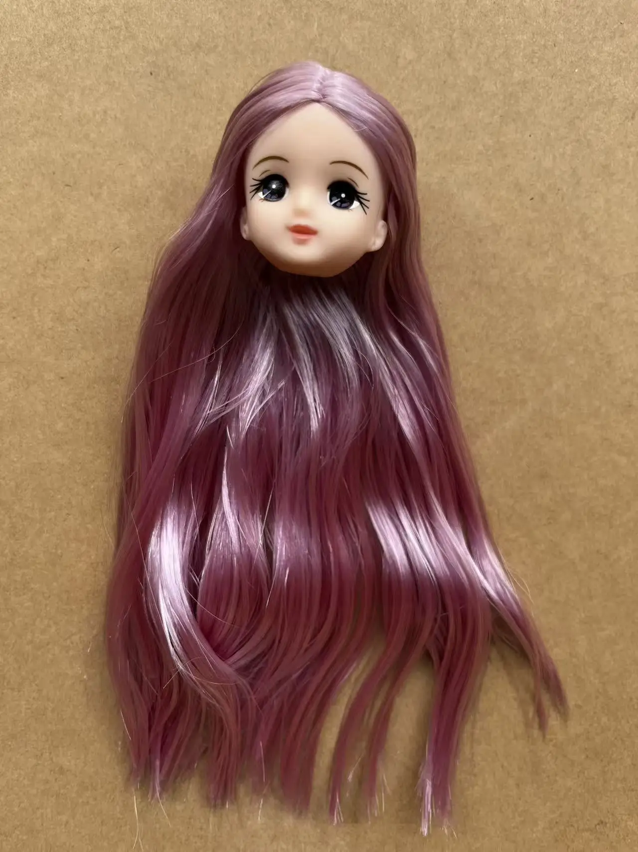 Jenny Licca 1/6 Doll Heads Colorful Long Hair Female Doll Heads DIY Doll Dressing Figures Gifts Toys