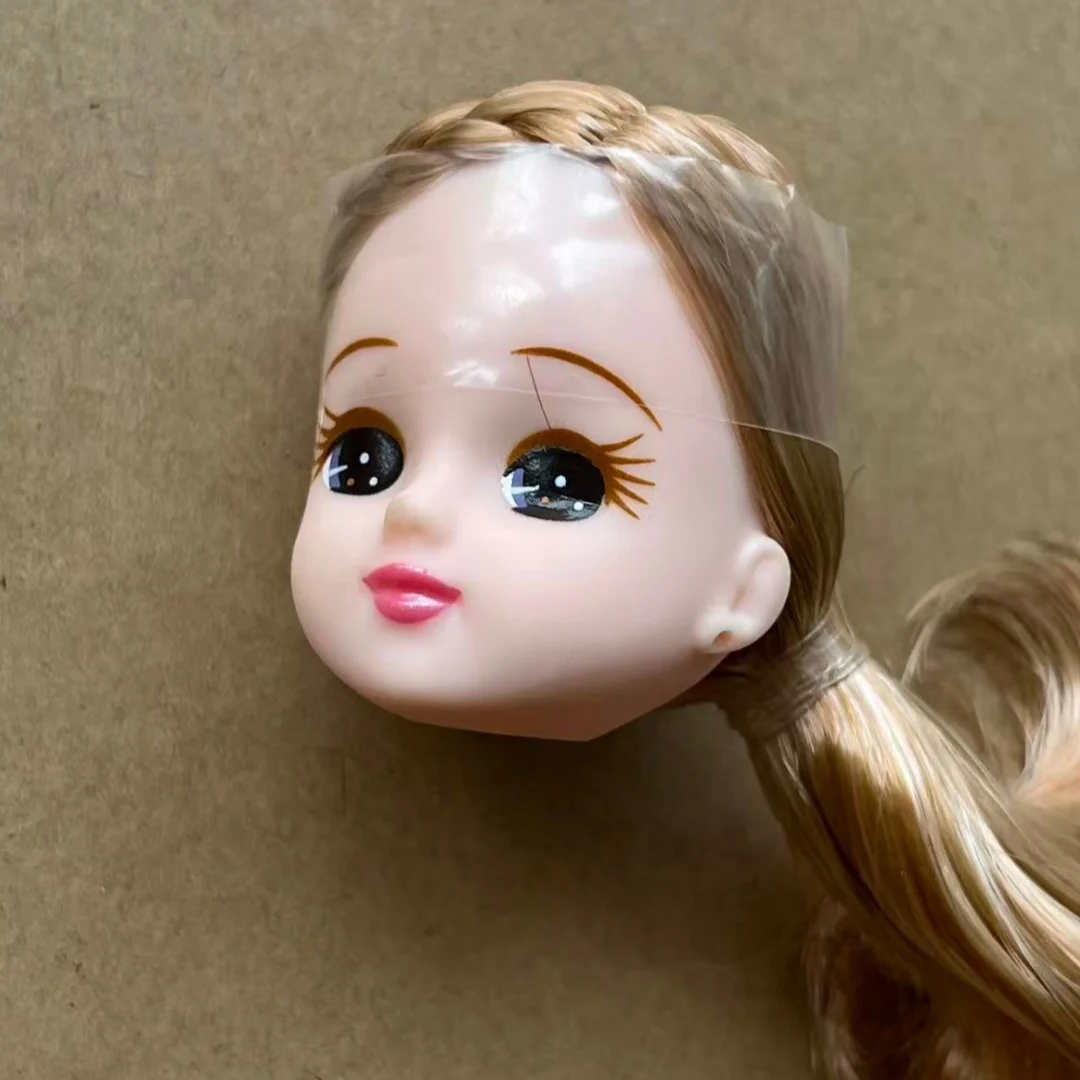 Jenny Licca 1/6 Doll Heads Colorful Long Hair Female Doll Heads DIY Doll Dressing Figures Gifts Toys