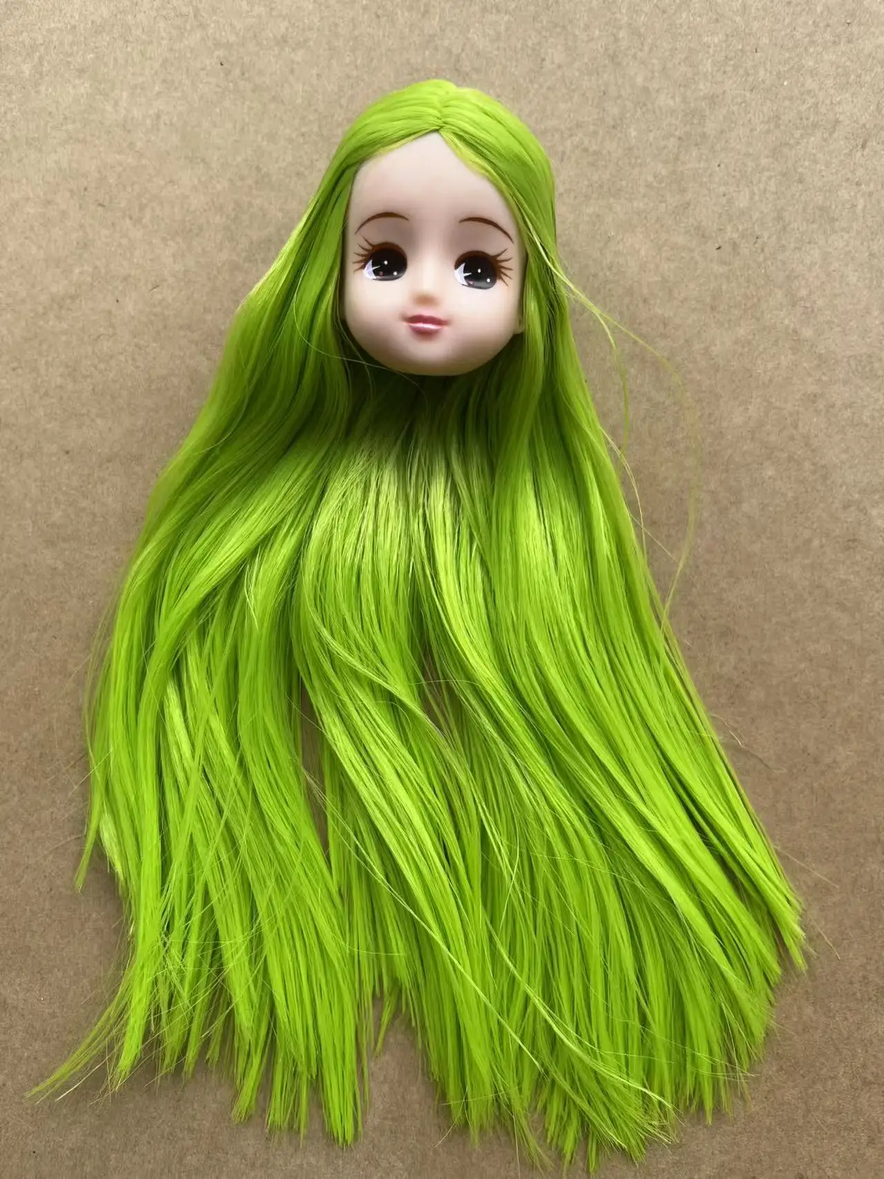 Jenny Licca 1/6 Doll Heads Colorful Long Hair Female Doll Heads DIY Doll Dressing Figures Gifts Toys