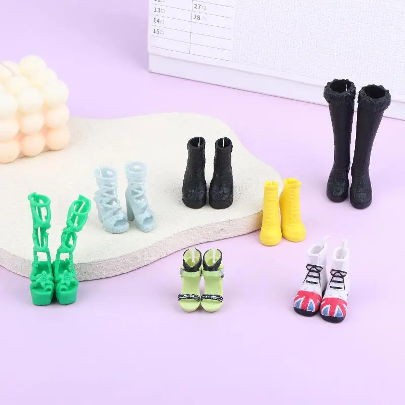 Mini Doll Shoes High Heels Boots Sandals Fashion 1/6 Dolls Dress Up Accessories For Female Dolls Decorations Pretend Play Toys