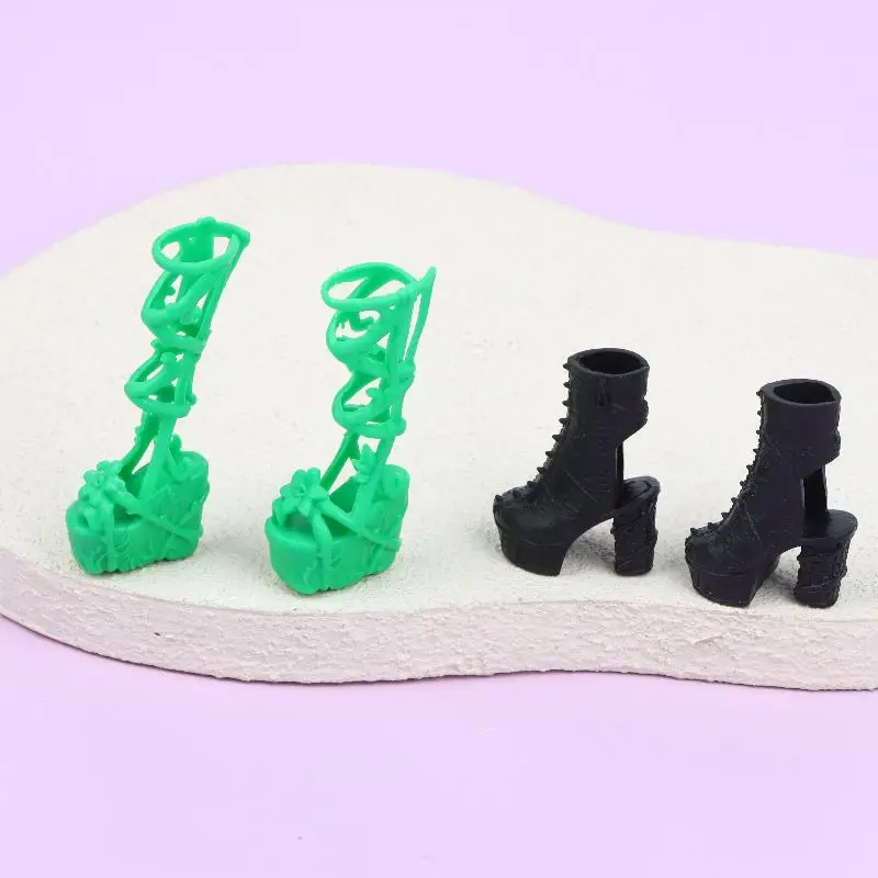 Mini Doll Shoes High Heels Boots Sandals Fashion 1/6 Dolls Dress Up Accessories For Female Dolls Decorations Pretend Play Toys