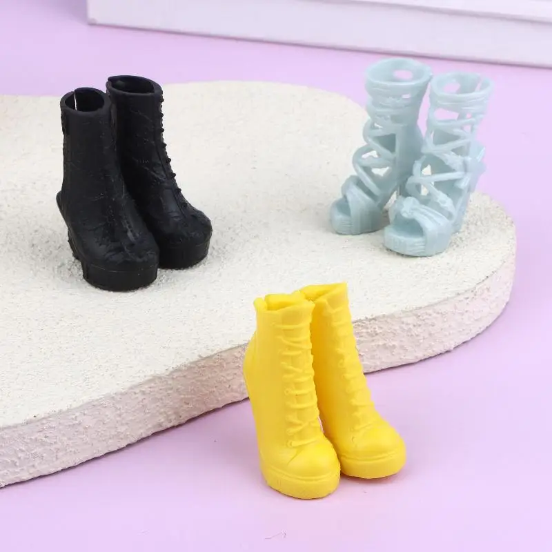 Mini Doll Shoes High Heels Boots Sandals Fashion 1/6 Dolls Dress Up Accessories For Female Dolls Decorations Pretend Play Toys