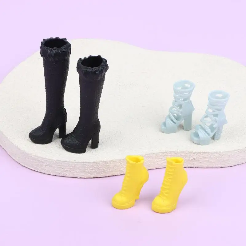 Mini Doll Shoes High Heels Boots Sandals Fashion 1/6 Dolls Dress Up Accessories For Female Dolls Decorations Pretend Play Toys