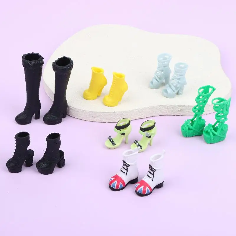 Mini Doll Shoes High Heels Boots Sandals Fashion 1/6 Dolls Dress Up Accessories For Female Dolls Decorations Pretend Play Toys