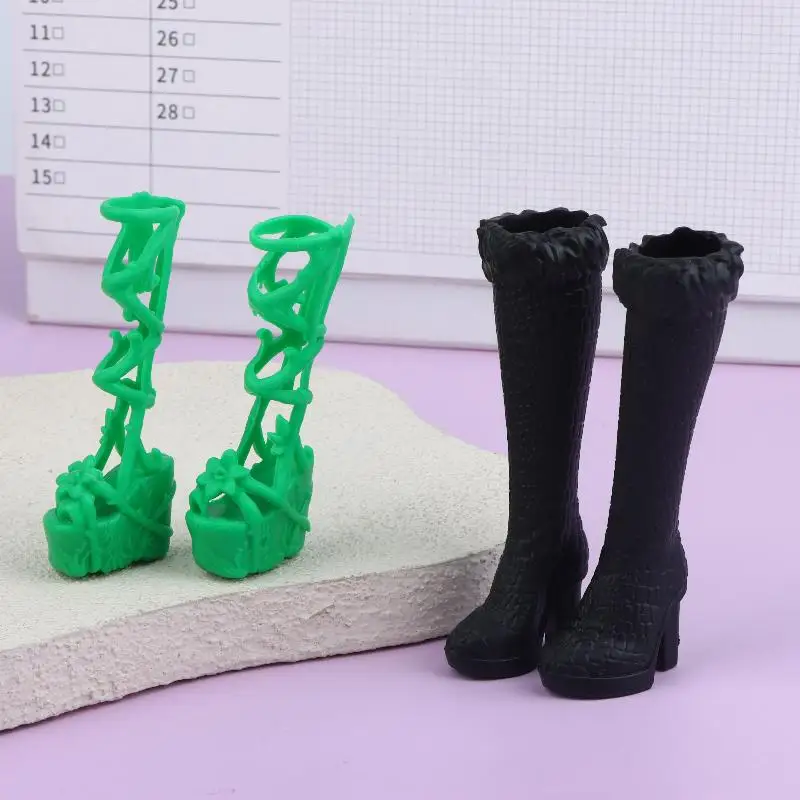 Mini Doll Shoes High Heels Boots Sandals Fashion 1/6 Dolls Dress Up Accessories For Female Dolls Decorations Pretend Play Toys